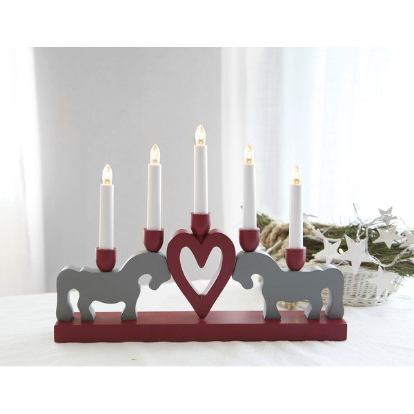 Decorațiune luminoasă de Crăciun roșie Leksand – Star Trading-image-2