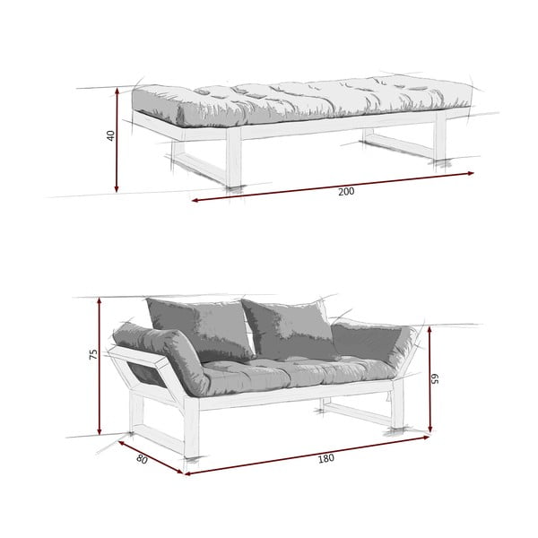 Canapea Karup Edge Black/Orange-image-4