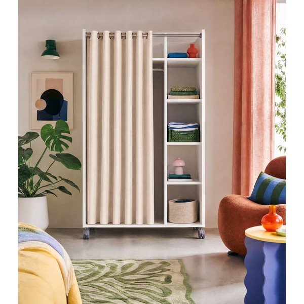 Șifonier alb/bej 100x160 cm Kit – Tvilum-image-3