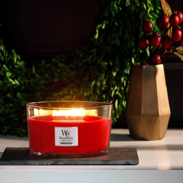 Lumânare parfumată WoodWick, aromă de fructe de pădure roșii, 30 ore-image-2
