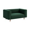 Fotoliu de relaxare verde închis cu tapițerie din catifea Kukumo – Ame Yens