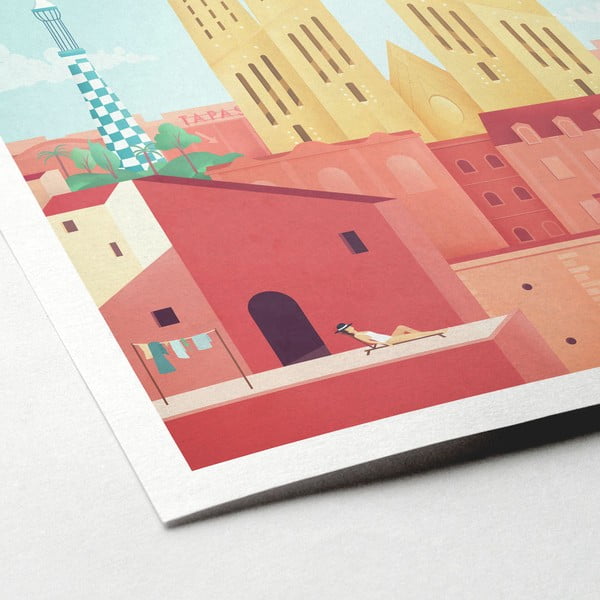 Poster Travelposter Barcelona, 30 x 40 cm-image-2