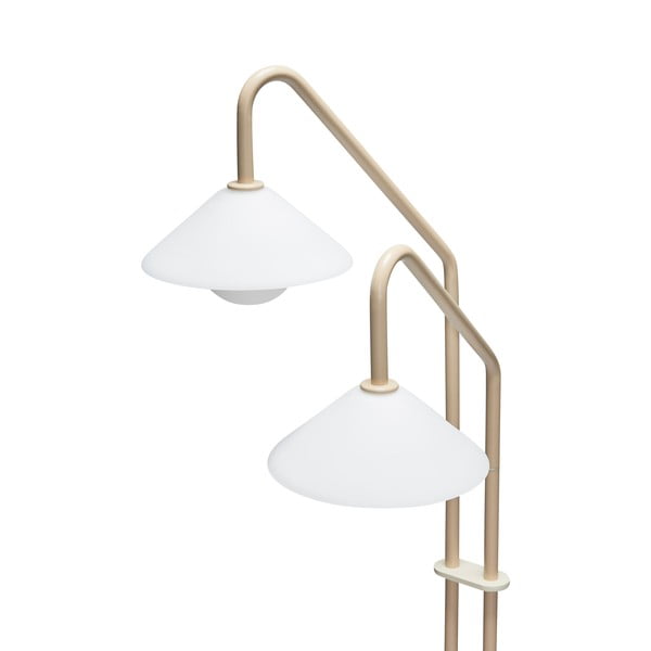 Lampadar bej cu abajur din sticlă (înălțime 165 cm) Come – Hübsch-image-4