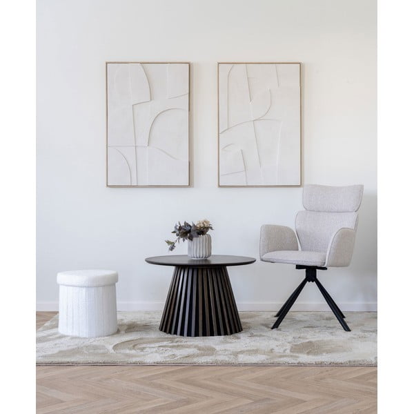 Set de scaune de sufragerie bej cu cotiere 2 buc. tapițat Cordoba – House Nordic-image-1