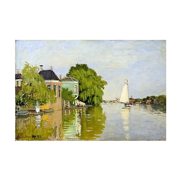 Tablou Claude Monet - Houses on the Achterzaan, 70x45 cm