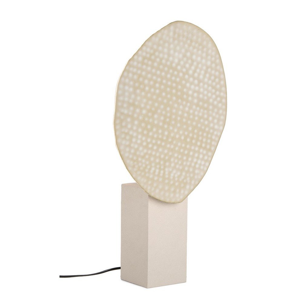 Veioză bej din metal cu abajur din metal (înălțime 57 cm) Neev – Bizzotto