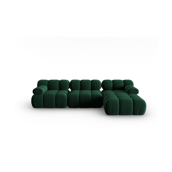 Canapea verde cu tapițerie din catifea 285 cm Bellis – Micadoni Home