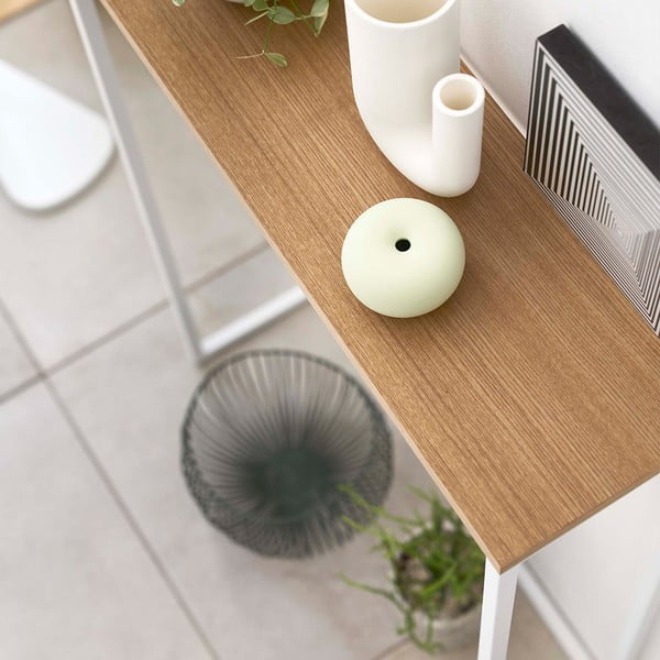 Masă consolă alb-natural 18.5x60 cm Tower – YAMAZAKI-image-3