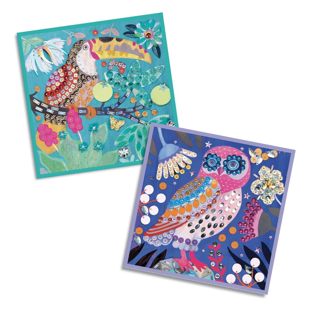 Set artistic cu paiete Djeco Tropical