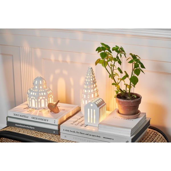 Sfeșnic de Crăciun din ceramică Kähler Design Lighthouse, ø 9 cm, alb-image-3