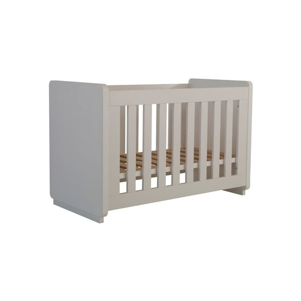Pătuț pentru bebeluși, convertibil în pat pentru 1 persoană Núvol Edurne, 60 x 140 cm, alb