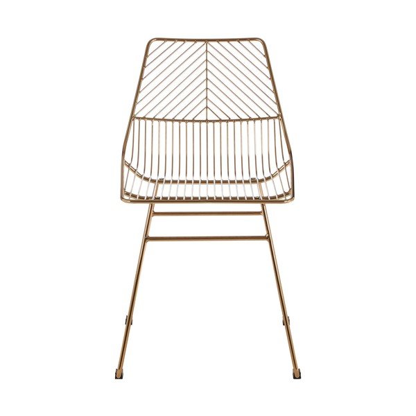 Scaun de dining auriu din metal District – Premier Housewares-image-2