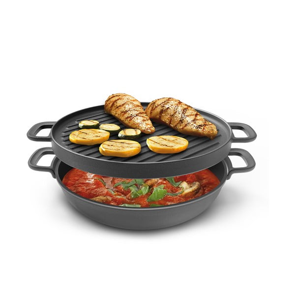 Tigaie de tip grill din fontă ø 30 cm Massive – Tescoma-image-1