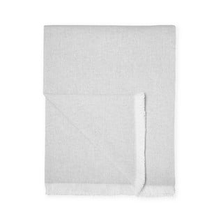 Pled din amestec de bumbac Euromant Summer Linen, 140 x 180 cm, gri deschis