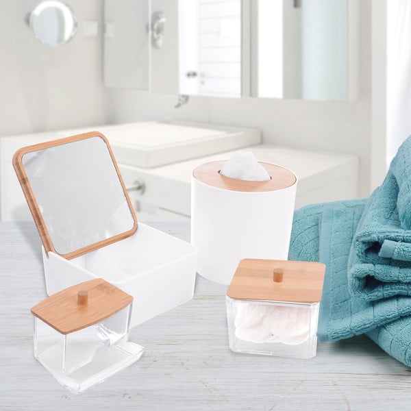 Coș de gunoi alb din plastic 1,6 l Whitney – Orion-image-1