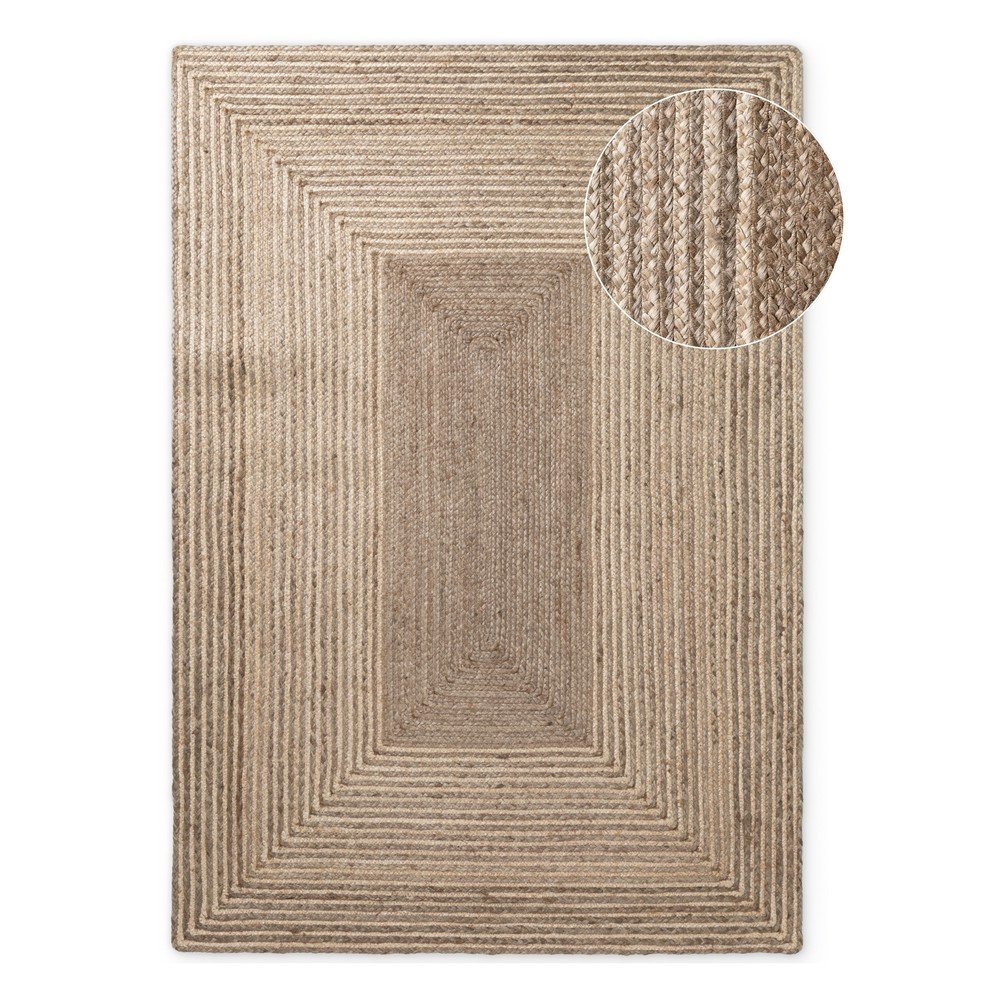 Covor în culoare naturală deschisă/în culoare naturală închisă reversibil/țesut manual din iută 120x170 cm Juno – Hanse Home