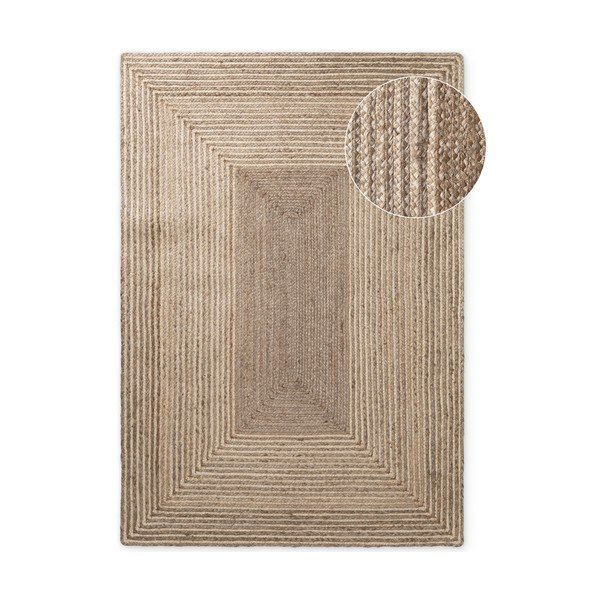 Covor în culoare naturală deschisă/în culoare naturală închisă reversibil/țesut manual din iută 120x170 cm Juno – Hanse Home