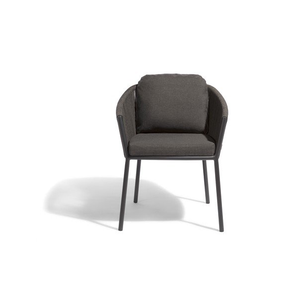 Scaun de grădină negru din metal Omer – Diphano-image-2