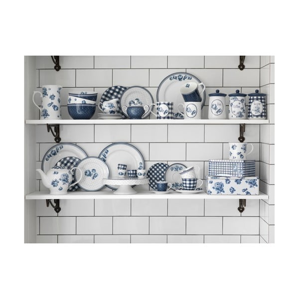 Set 6 suporturi din plută pentru farfurii Creative Tops Vintage Indigo, 10,5 x 10,5 cm-image-1