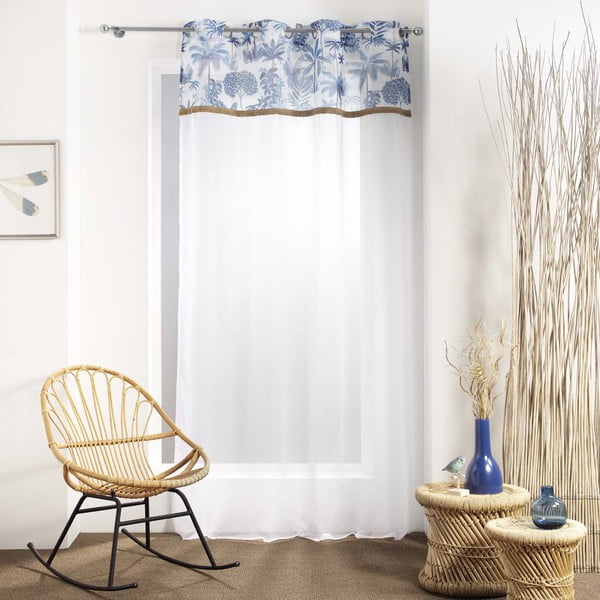 Perdea albă/albastră 140x240 cm Amazonia – douceur d'intérieur-image-1