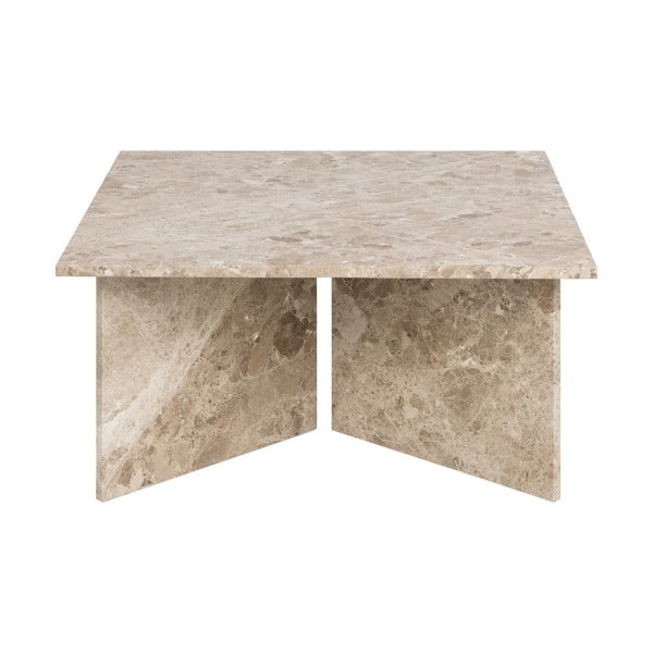 Măsuță de cafea bej din marmură 90x90 cm Vega – Actona-image-3