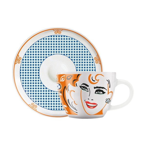 Set ceașcă și farfurioară din porțelan pentru espresso Ritzenhoff Michal Shalev, 8 cl