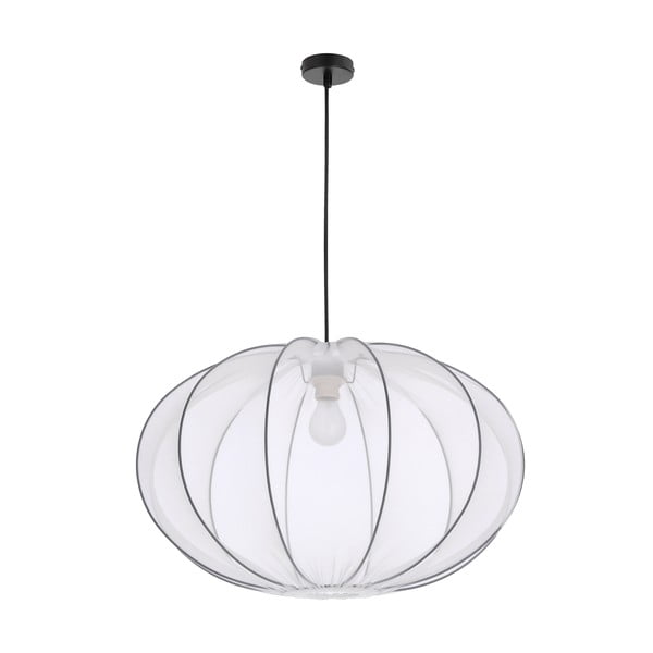Lustră albă cu abajur textil ø 60 cm Mellow – Candellux Lighting