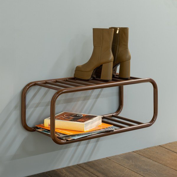 Pantofar maro închis suspendat din metal 72x28x35 cm Retro – Spinder Design-image-4