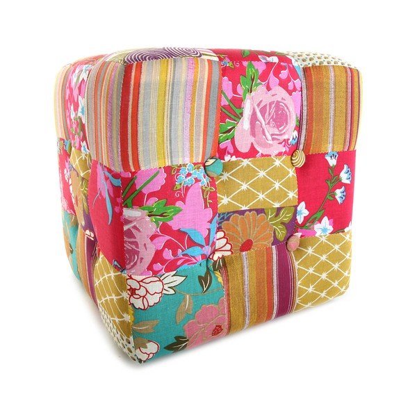 Taburet Versa Patchwork, colorat-image-3