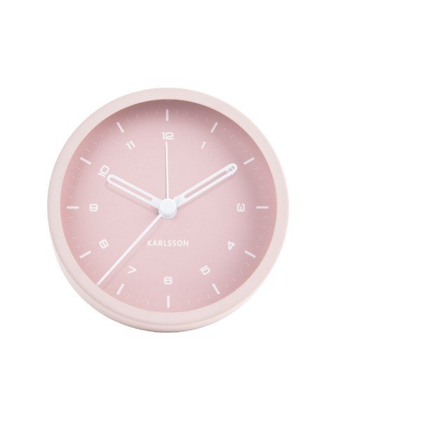 Ceas cu alarmă Karlsson Tinge, ø 9 cm, roz deschis-image-1