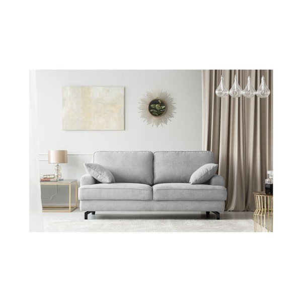 Canapea cu 2 locuri Kooko Home Salsa, gri - alb -image-1