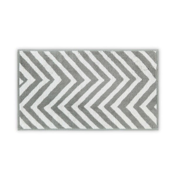 Prosop alb-gri din bumbac 33x33 cm Chevron – Foutastic