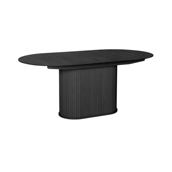 Masă de dining extensibilă cu aspect de lemn de stejar cu blat suplimentar 95x180 cm Nola – Unique Furniture