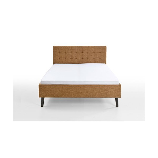 Pat matrimonial maro tapițat fără somieră 140x200 cm Empire – Meise Möbel-image-3