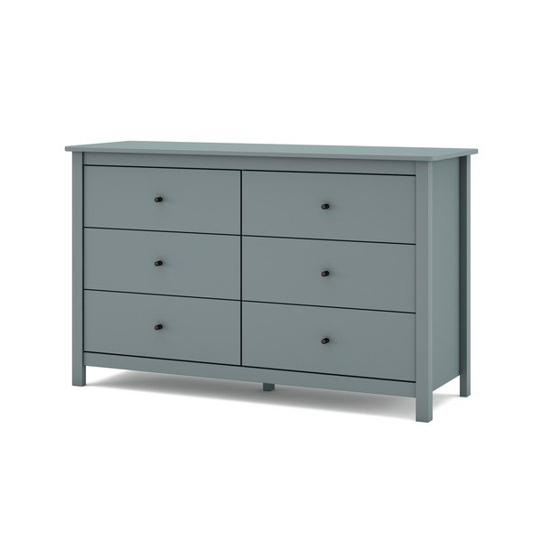 Comodă verde prăfuit din lemn de pin 130x80x45 cm Misti – Marckeric-image-3