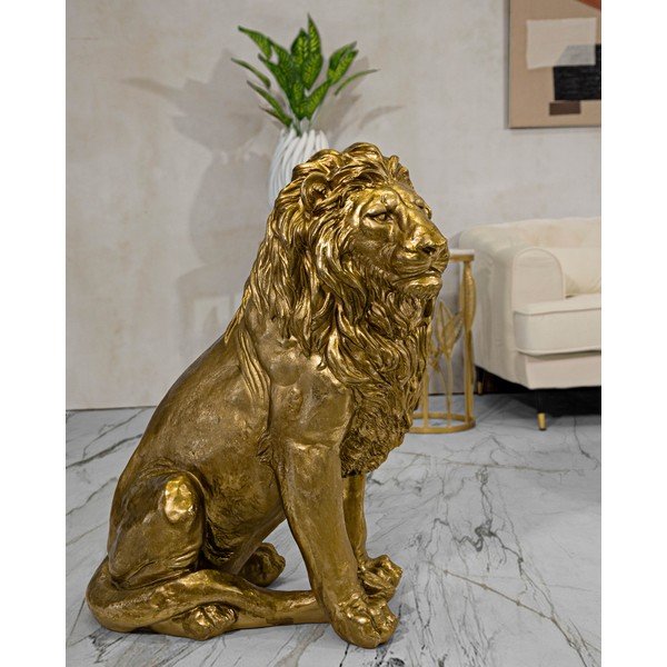 Statuetă din polirășină 80 cm Lion – Mauro Ferretti-image-1