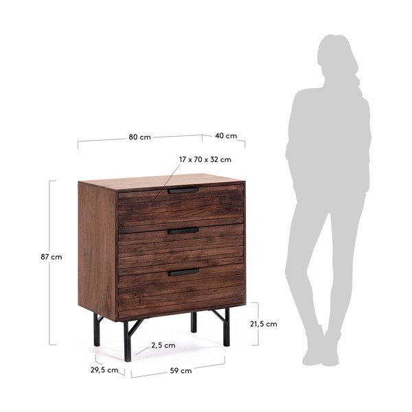 Comodă La Forma Atalia, maro închis-image-4