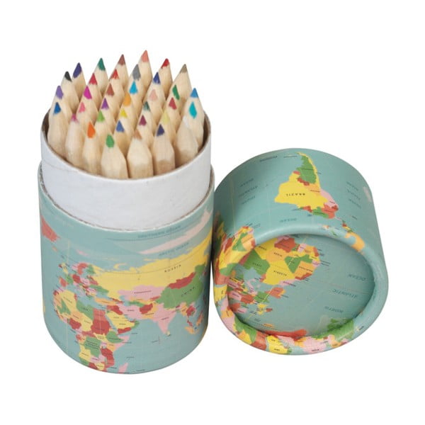 Set 36 creioane colorate Rex London World Map