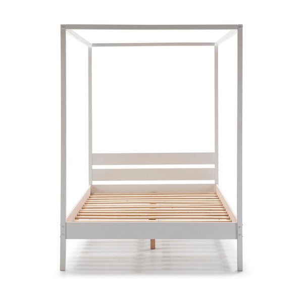 Pat matrimonial alb cu somieră 140x190 cm Dossel – Marckeric-image-2