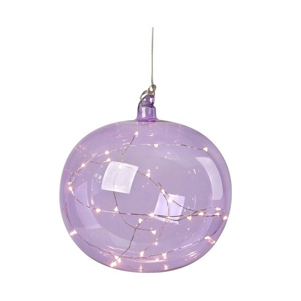 Decorațiune luminoasă de Crăciun mov suspendată ø 18 cm Lina – Markslöjd