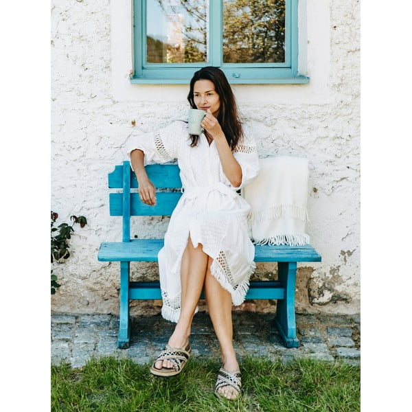 Pled din amestec de bumbac Euromant Zen, 140 x 180 cm, crem-image-4