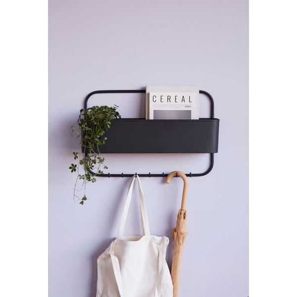 Cuier metalic de perete cu spațiu de depozitare Hübsch Keep-image-1