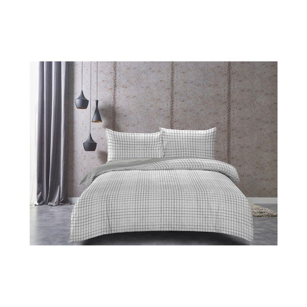 Lenjerie de pat gri extinsă din bumbac pentru pat de o persoană 155x220 cm Sparkle – AmeliaHome-image-2