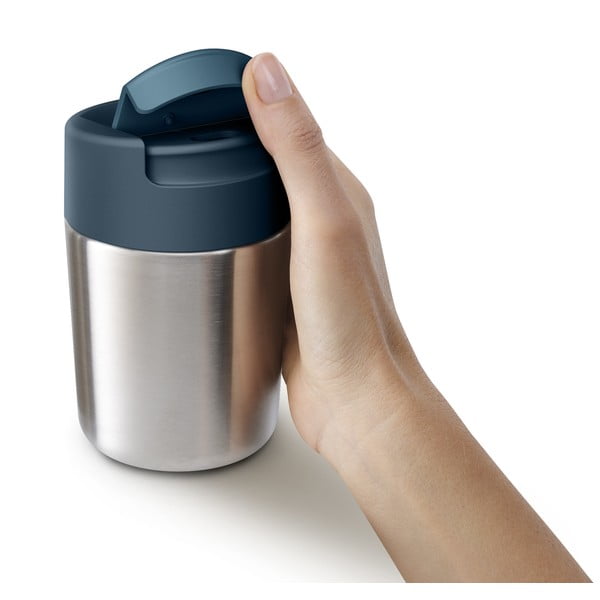 Cană de voiaj argintiu-albastru 340 ml Sipp – Joseph Joseph-image-4