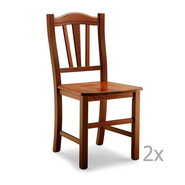 Set 2 scaune din lemn Castagnetti Legno