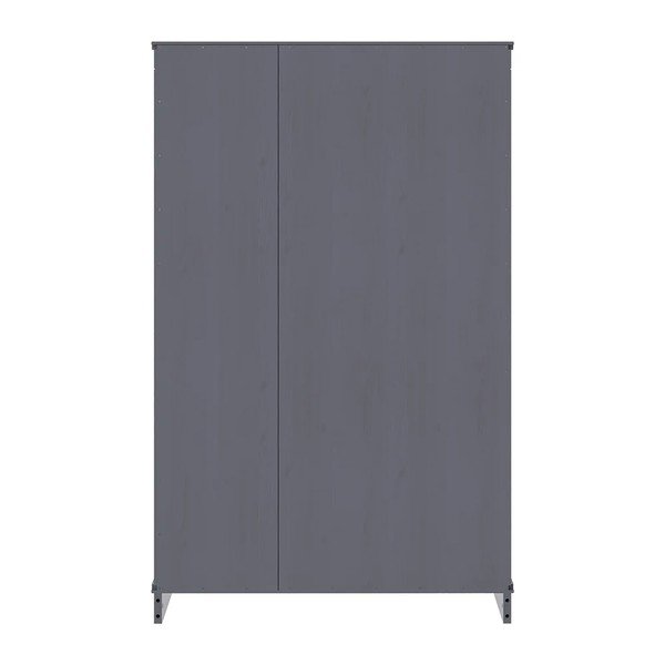 Bibliotecă gri din lemn de pin 74x118x35 cm Anita – Støraa-image-3
