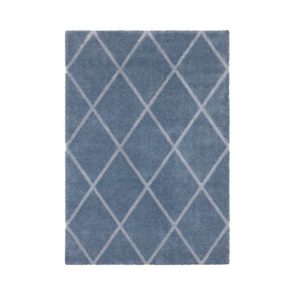 Covor Elle Decoration Maniac Lunel, 200 x 290 cm, albastru - gri