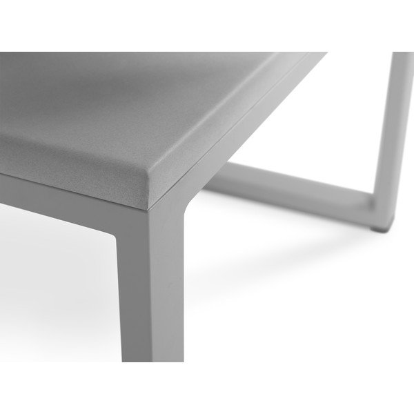 Masă adecvată pentru exterior, în decor de beton Calme Jardin, lungime 60 cm, gri - gri-image-3