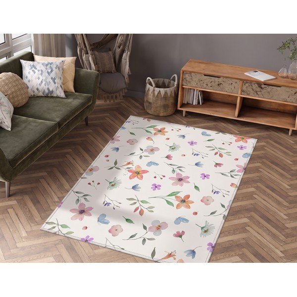 Covor tip traversă lavabil 80x200 cm Floral – Vitaus-image-1