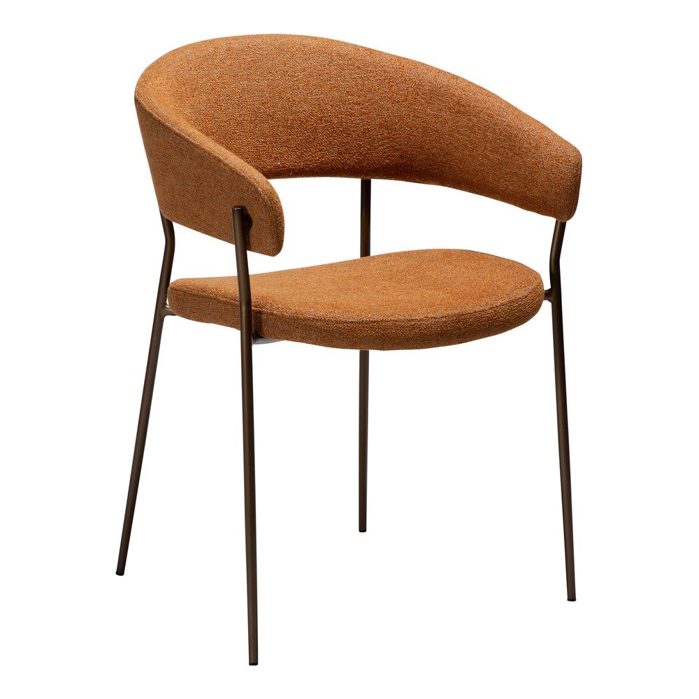 Scaun de dining portocaliu cu cotiere Reboot – DAN-FORM Denmark